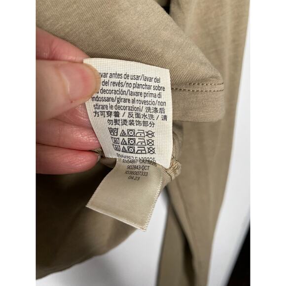 Victorias Secret PINK Crop Top – Size M – Beige – Cotton Blend – Crossover Front - Picture 4 of 7